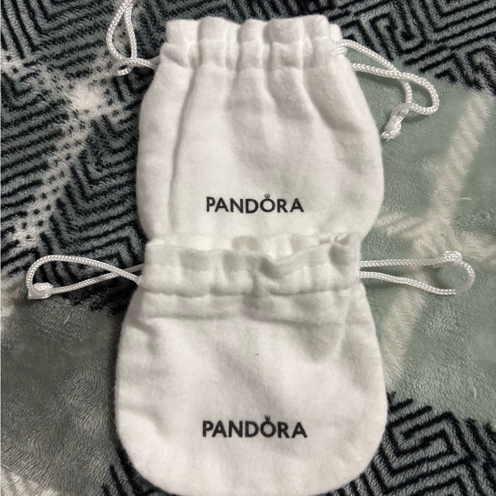 Pandora White Drawstring Pouches